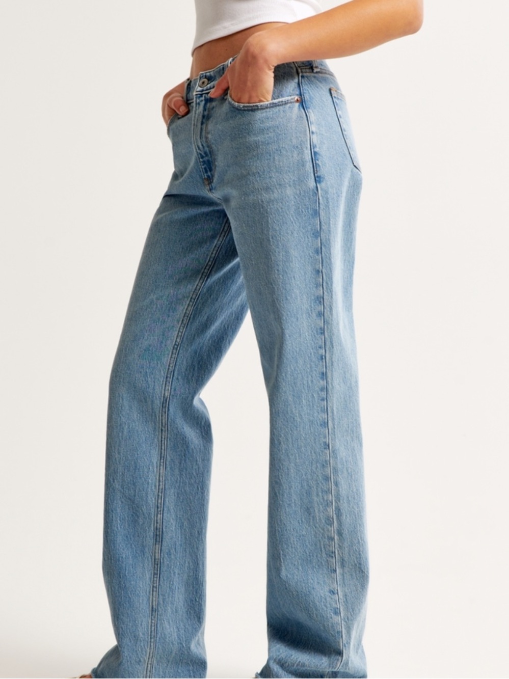 Abercrombie The Baggy Low Rise Curve Love Jeans
